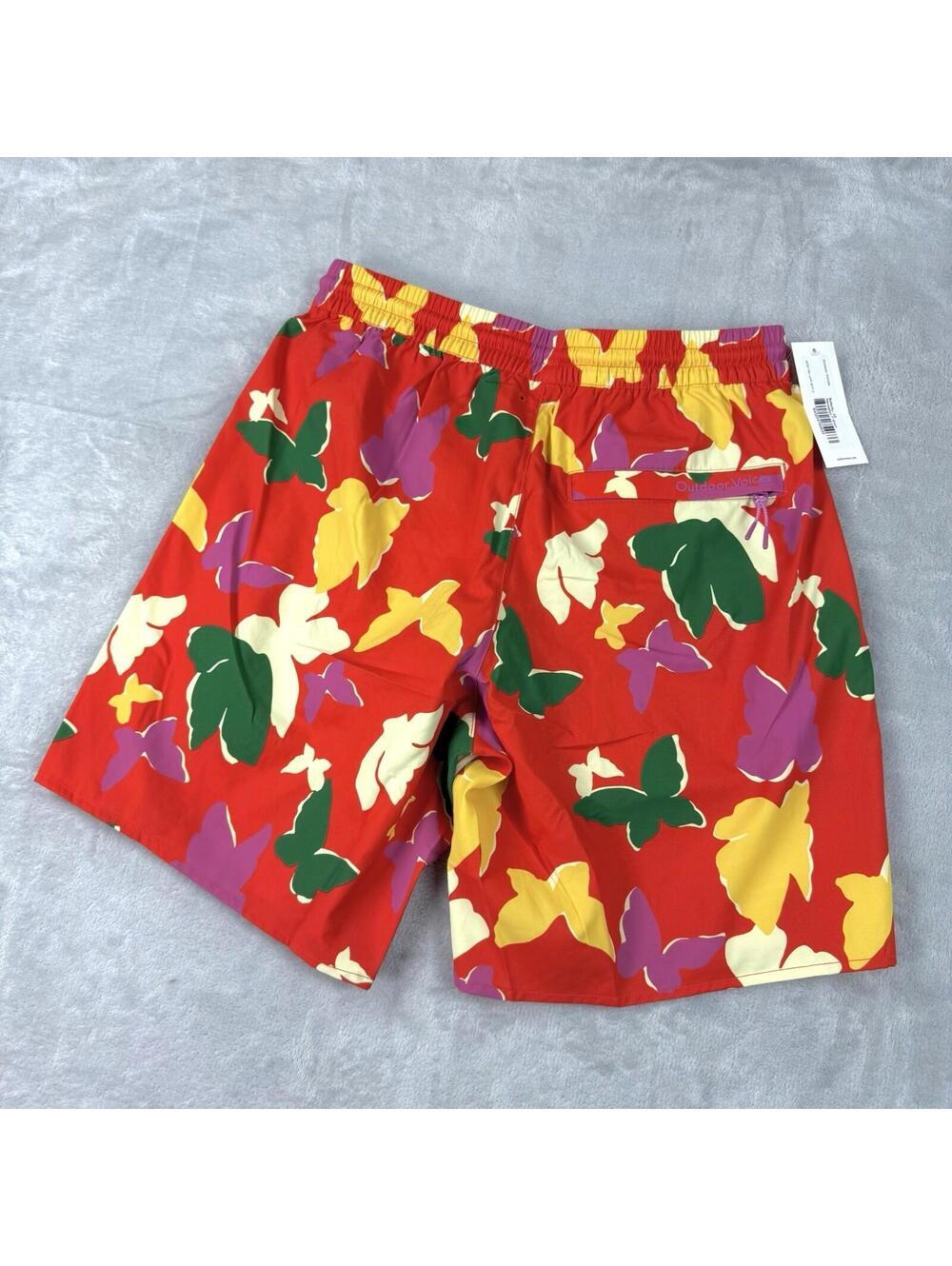 Outdoor Voices Butterfly Print Shorts Colorful Lined Activewear XS Summer NWT - Picture 2 of 9